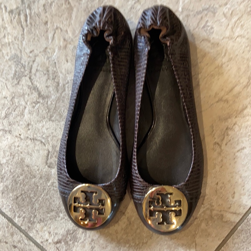 Tory Burch Brown Leather Flats